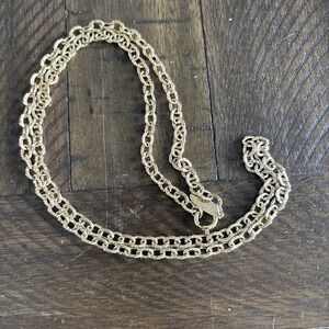 Whiting & Davis 27" Gold Tone Chain Link‎ Necklace Signed VTG Classic Luxury